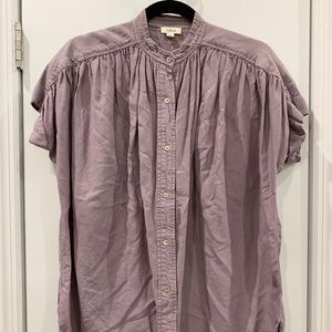 Wilfred purple dolman button-down shirt